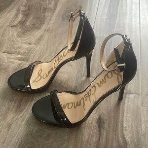 Sam Edelman Ariela Black High-Heel Ankle Strap Sandals - Size 8
